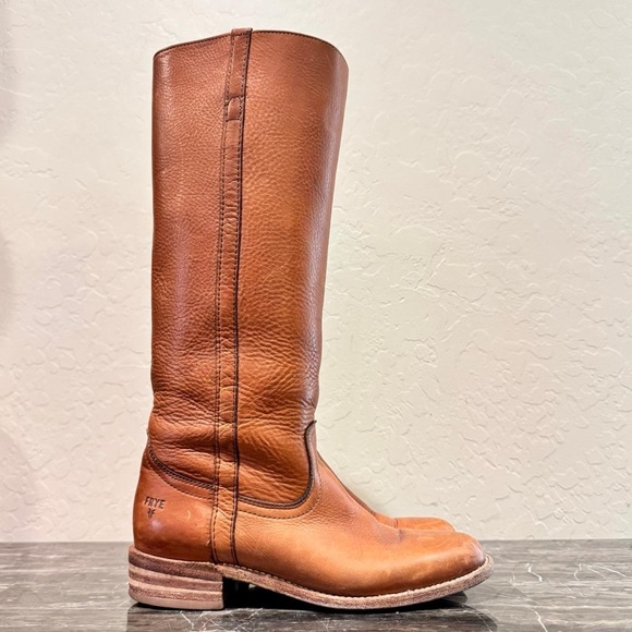 Frye Tan Leather Riding Boots - Picture 8 of 9